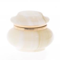 Шкатулка круглая &amp;quot;Грибок&amp;quot; камень оникс 7,6х5,9 см (3)