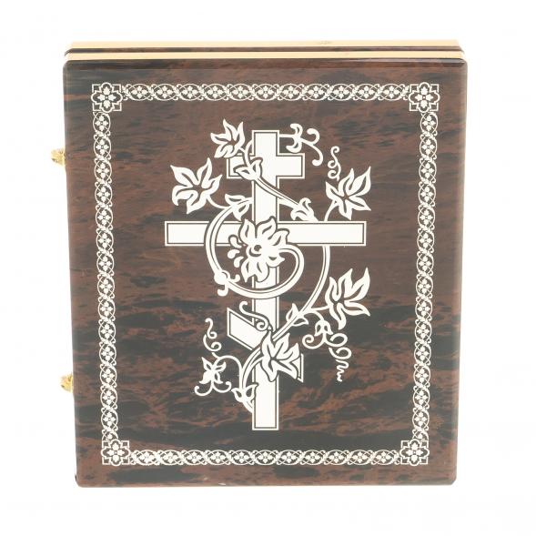 Икона складная &amp;quot;Св. Николай Чудотворец&amp;quot; камень обсидиан 122999