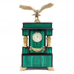 Часы "Орел" большой малахит