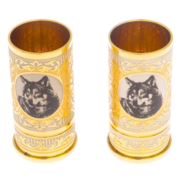 Набор из двух стопок &amp;quot;Волк&amp;quot; 40 мл Златоуст 125703