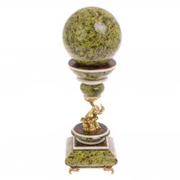 Шар "Антистресс" из змеевика 10,5 см