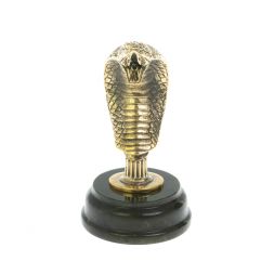 Статуэтка &amp;quot;Кобра&amp;quot; бронза на подставке из нефрита