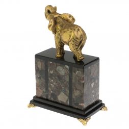 Часы &amp;quot;Слон&amp;quot; из камня конгломерат