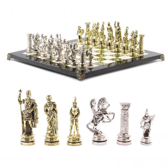 Шахматы подарочные &amp;quot;Древний Рим&amp;quot; из камня змеевик мрамор 44х44 см 121526