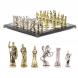 Шахматы подарочные &amp;quot;Древний Рим&amp;quot; из камня змеевик мрамор 44х44 см 121526