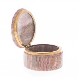 Шкатулка из натурального камня оникс &amp;quot;Круглая&amp;quot; 7,6х5 см (3)