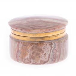 Шкатулка из натурального камня оникс &amp;quot;Круглая&amp;quot; 7,6х5 см (3)