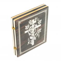 Икона складная "Семистрельная БМ" камень обсидиан