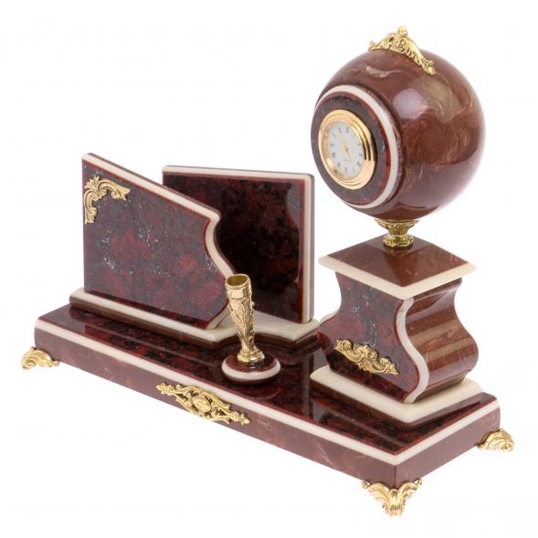 Настольный прибор &amp;quot;Компакт&amp;quot; лемезит, мрамор 125550