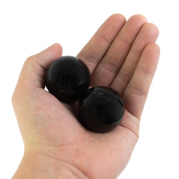 Шары для массажа 3,7 см из черного обсидиана 128330