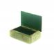 Шкатулка прямоугольная из оникса зелено-коричневая 12,5х9х5 см (3,5х5) 124342