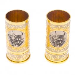 Набор из двух стопок &amp;quot;Рысь&amp;quot; 40 мл Златоуст