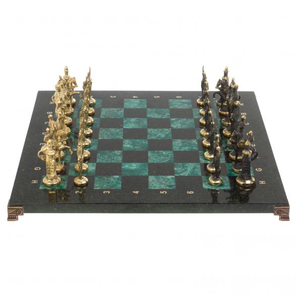 Шахматы подарочные &amp;quot;Русские&amp;quot; доска 40х40 см шабровский змеевик 126834