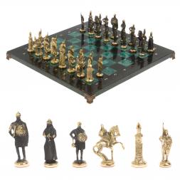 Шахматы подарочные &amp;quot;Русские&amp;quot; доска 40х40 см шабровский змеевик