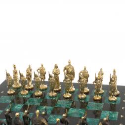 Шахматы подарочные &amp;quot;Русские&amp;quot; доска 40х40 см шабровский змеевик