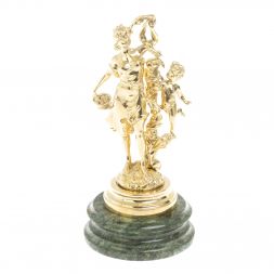 Бронзовая статуэтка &amp;quot;Весна&amp;quot; на шабровском змеевике