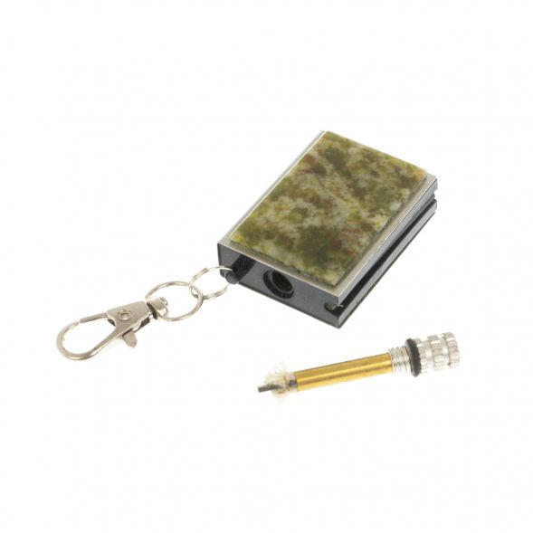 Брелок огниво &amp;quot;Вечная спичка&amp;quot; с накладкой из камня офит благородный 2,8х1,3х5 см 129307