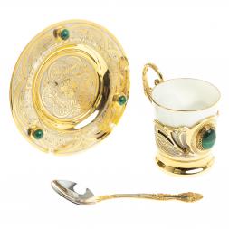 Кофейная пара &amp;quot;Малахит&amp;quot; 80 мл Златоуст