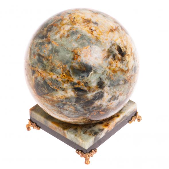 Шар на подставке из офиокальцита 13 см 124966