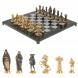 Шахматы настольные &amp;quot;Средневековье&amp;quot; 40х40 см серый мрамор бронза 126913