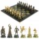 Шахматы подарочные &amp;quot;Турецко-европейская война&amp;quot; камень змеевик бронза 48х48 см 117806