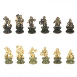 Шахматы &amp;quot;Спортивные&amp;quot; из бронзы и змеевика