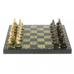 Шахматы &amp;quot;Спортивные&amp;quot; из бронзы и змеевика