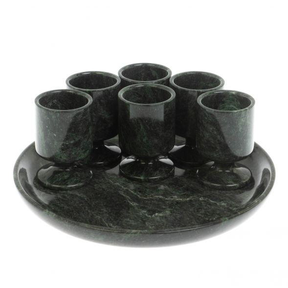 Водочный набор из змеевика на 6 персон 129233