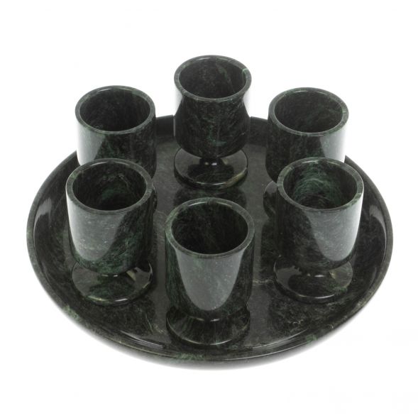 Водочный набор из змеевика на 6 персон 129233