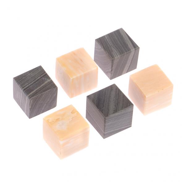 Камни для охлаждения виски 6 кубиков газганский / полосатый мрамор 125857