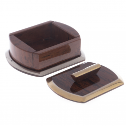 Шкатулка из камня обсидиан "Оригинал" большая 14,5х11,5х6,5 см