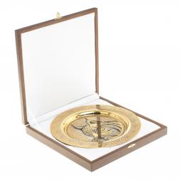 Тарелка с гравюрой "Рысь" 22,5 см Златоуст