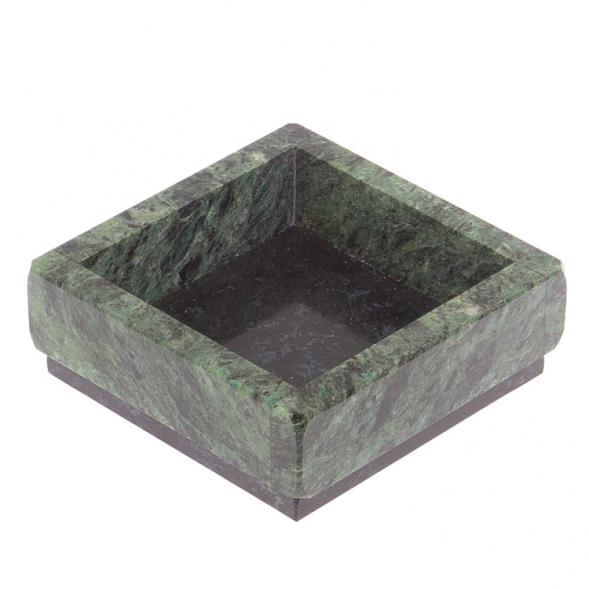 Подставка под скрепки камень темно-зеленый змеевик 125553