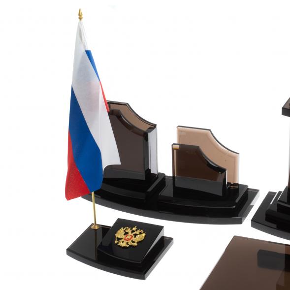 Настольный набор из черного обсидиана 128707