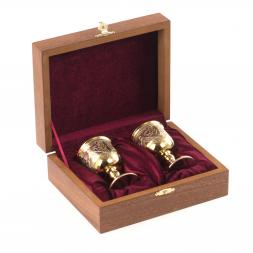 Набор для ликера "Дуэт" 2 рюмки на ножке в подарочной упаковке Златоуст