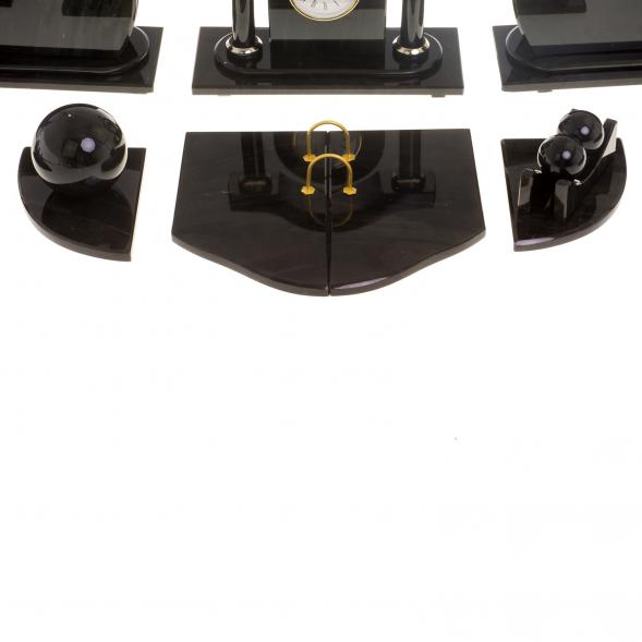 Письменный прибор &amp;quot;Арка&amp;quot; из черного обсидиана 124723