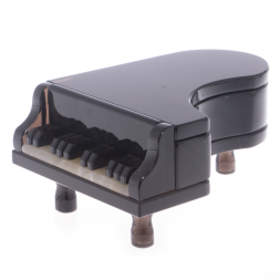 Шкатулка "Рояль" из черного обсидиана