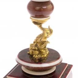 Часы антистресс "Шар на слоне" из лемезита 10,5 см