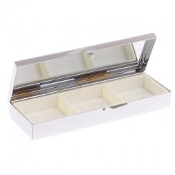 Таблетница на 3 отделения камень серафинит цвет серебро