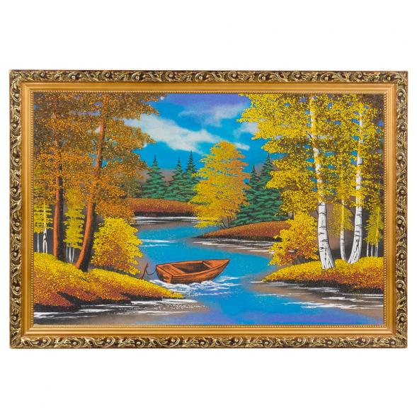 Картина &amp;quot;Осень&amp;quot; багет 40х60 см, каменная крошка 119663