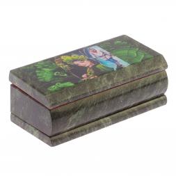 Шкатулка Хозяйка медной горы змеевик 14х7х5 см