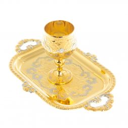 Рюмка на подносе "Узор" 50 мл Златоуст