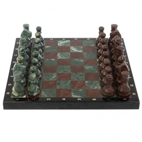 Шахматы &amp;quot;Традиционные&amp;quot; из лемезита и змеевика 40х40 см 128861