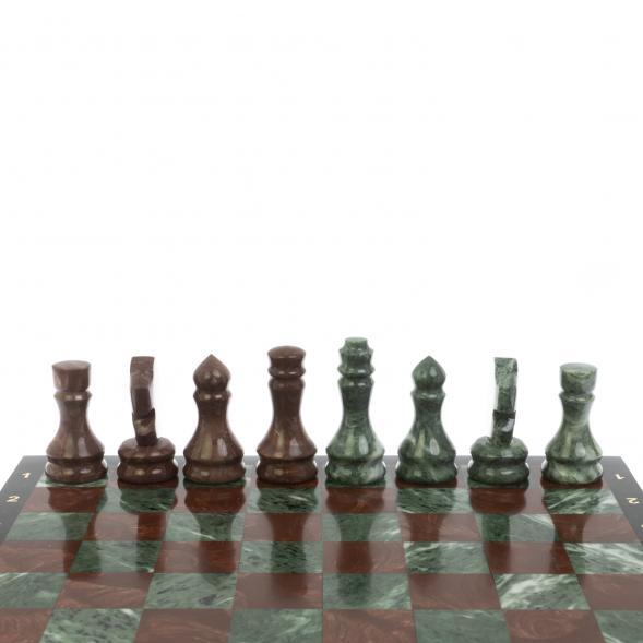 Шахматы &amp;quot;Традиционные&amp;quot; из лемезита и змеевика 40х40 см 128861