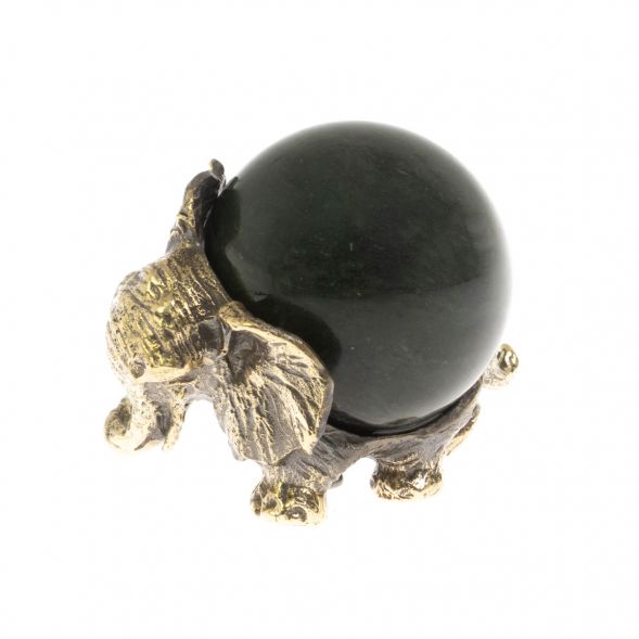 Статуэтка &amp;quot;Слон с шаром № 2&amp;quot; бронза змеевик 128934