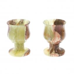 Набор рюмок из оникса "Тюльпан" 2 шт 50 мл 5х7 см (2х3)