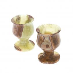 Набор рюмок из оникса "Тюльпан" 2 шт 50 мл 5х7 см (2х3)