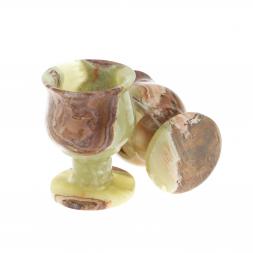 Набор рюмок из оникса "Тюльпан" 2 шт 50 мл 5х7 см (2х3)