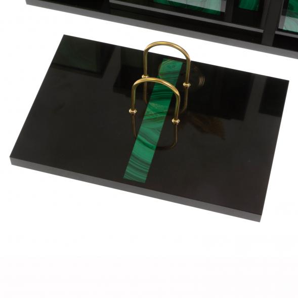 Настольный набор &amp;quot;Орел&amp;quot; из малахита 129854