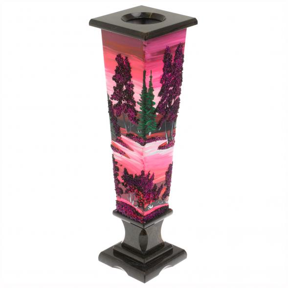 Ваза &amp;quot;Закат&amp;quot; из черного змеевика и каменной крошки 129968